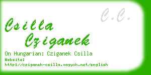 csilla cziganek business card